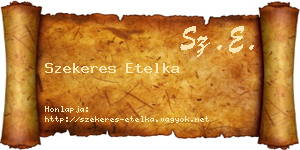 Szekeres Etelka névjegykártya