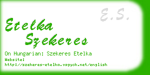 etelka szekeres business card